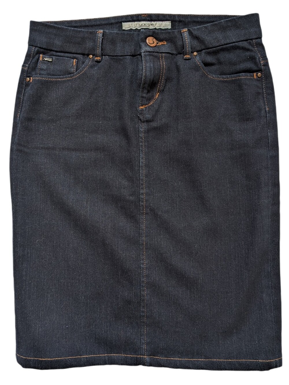 Joe's Jeans Dark Denim Pencil Skirt, Rear Split, Size 24, Excellent Condition!